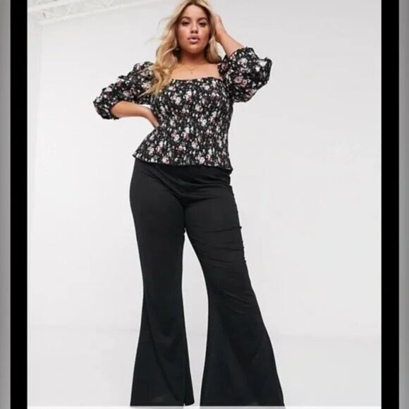 NOBO Pants - Basic yoga pants Wide waistband Plus size
